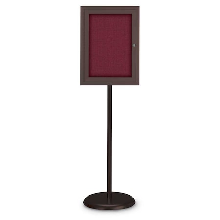 United Visual Products Corkboard, Double Door, Radius Frame, 42x32", Black/Summer Tan Forbo UV70025-BLACK-FORBO
